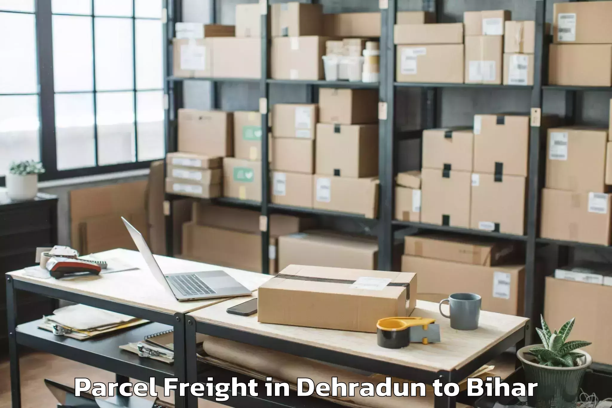 Reliable Dehradun to Gaunaha Parcel Freight